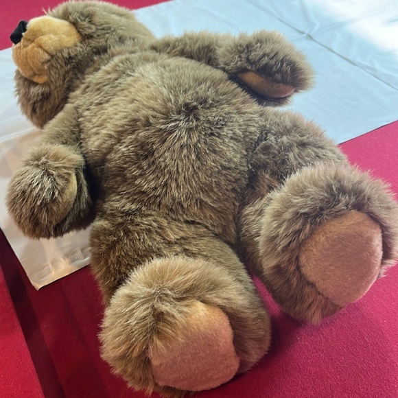 Jumbo TRUDI FUZZY BROWN 21” Teddy BEAR STAND UP Stuffed Animal Plush ITALY DAKIN - Picture 6 of 16